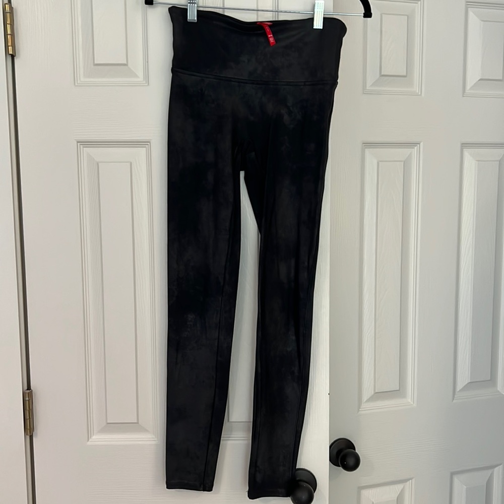 Spanx Faux Suede Black Leggings